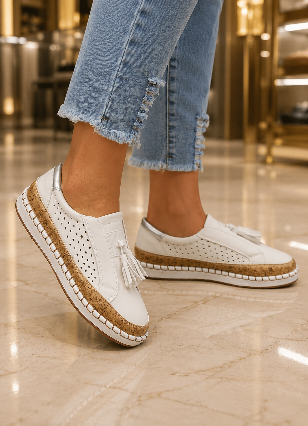 Mocassins à Pompons pour Femme – Élégance Décontractée & Raffinée