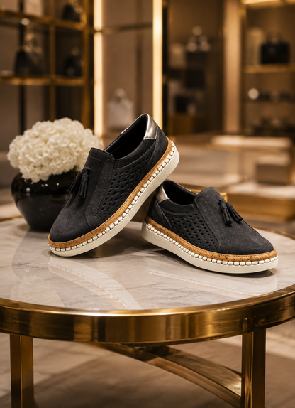 Mocassins à Pompons pour Femme – Élégance Décontractée & Raffinée