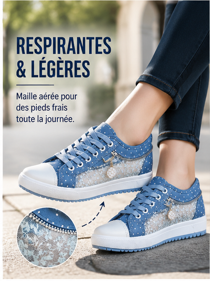 Chaussures Femme en Maille Ajourée – Confort & Élégance